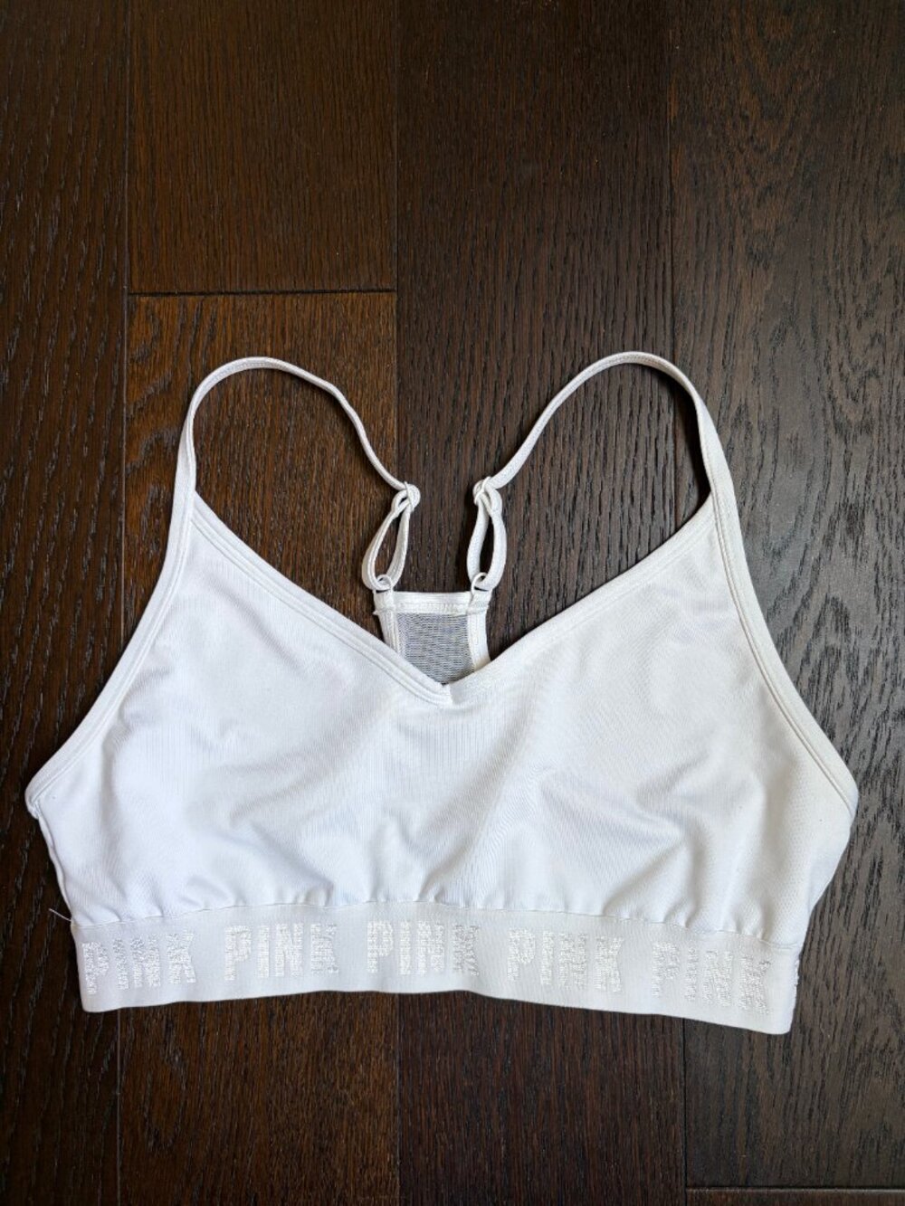 Victoria's Secret Pink Sport Ultimate Lightly Lined Sports Bra (White) - Medium